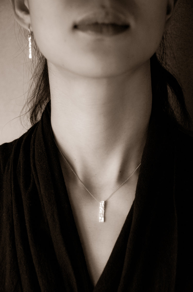 錫 鎚目シンプルライン ネックレス※メンズサイズあり – 大寺